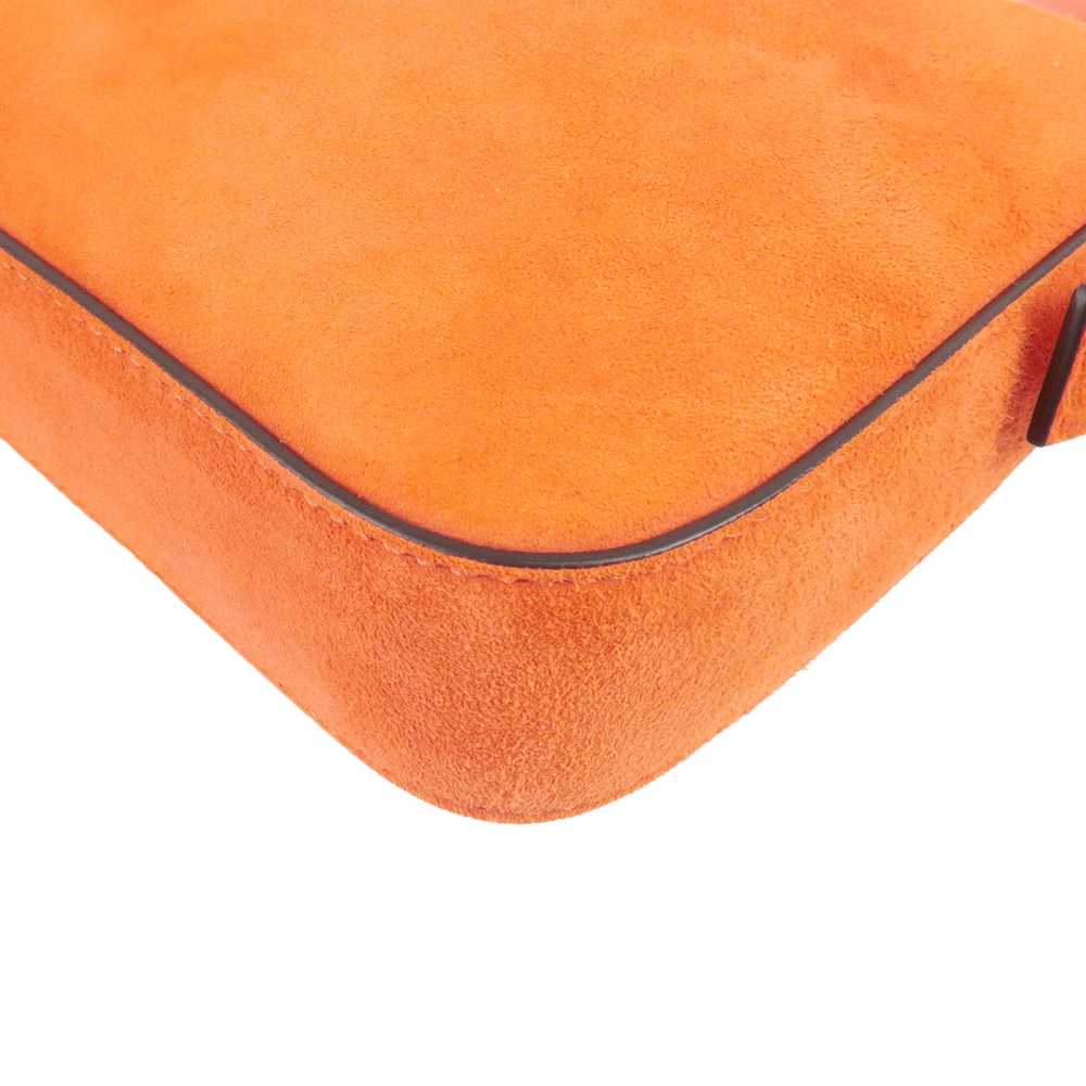 FENDI Mamma Baguette Suede Leather Shoulder Bag O… - image 6