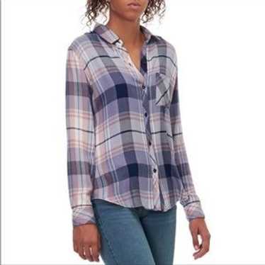 Rails Hunter Coast Apricot Cream Button Front Top… - image 1