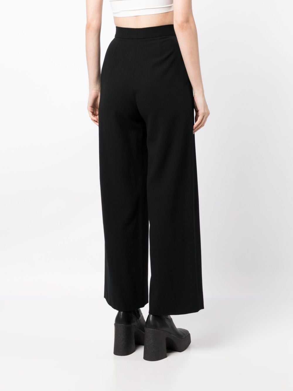 CHANEL Pre-Owned 1998 wool wide-leg trousers - Bl… - image 4