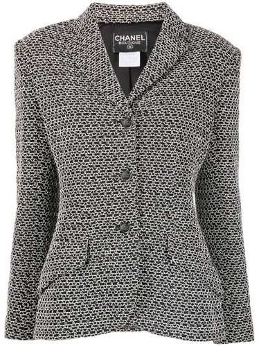 CHANEL Pre-Owned 1998 single-breasted tweed blaze… - image 1