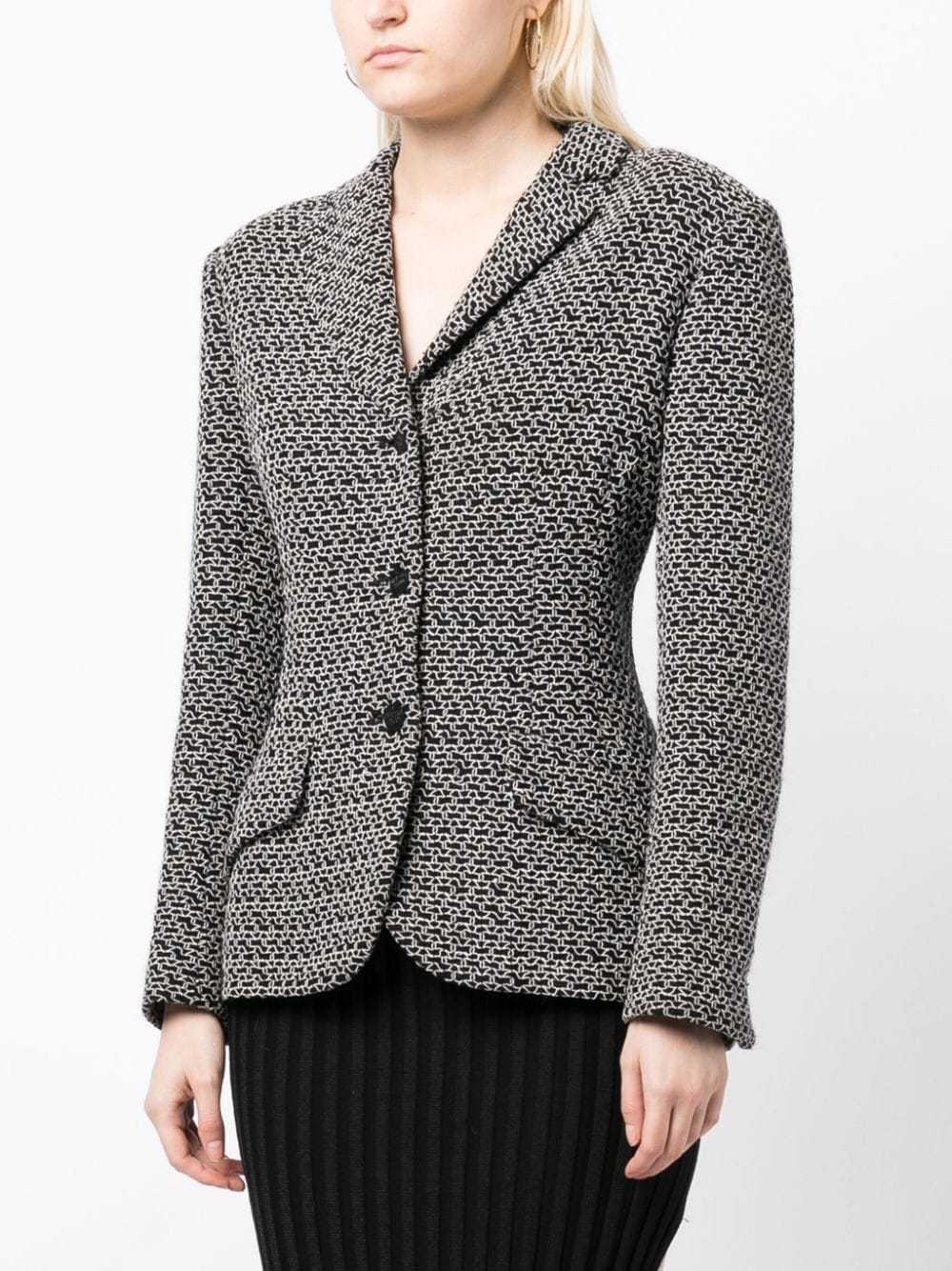 CHANEL Pre-Owned 1998 single-breasted tweed blaze… - image 3