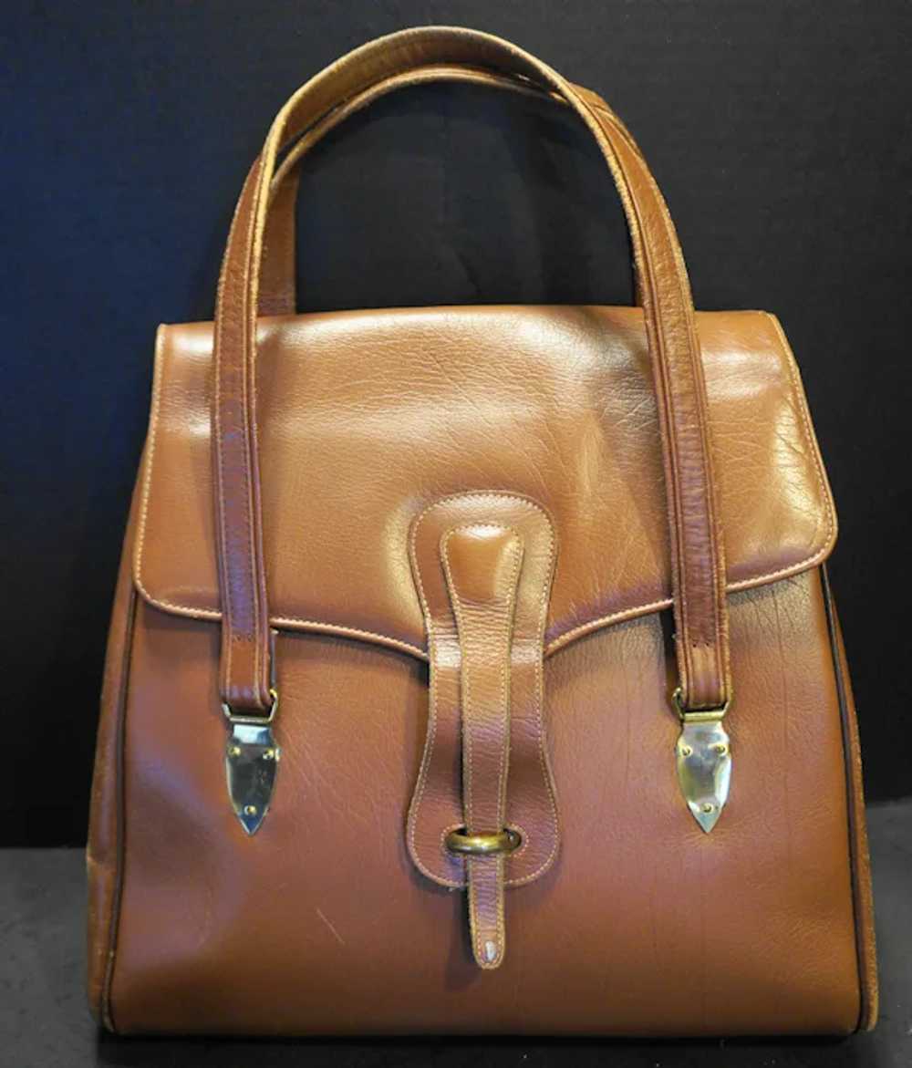 Rolfs Brown Leather Large Saddle Bag Style Purse - image 2