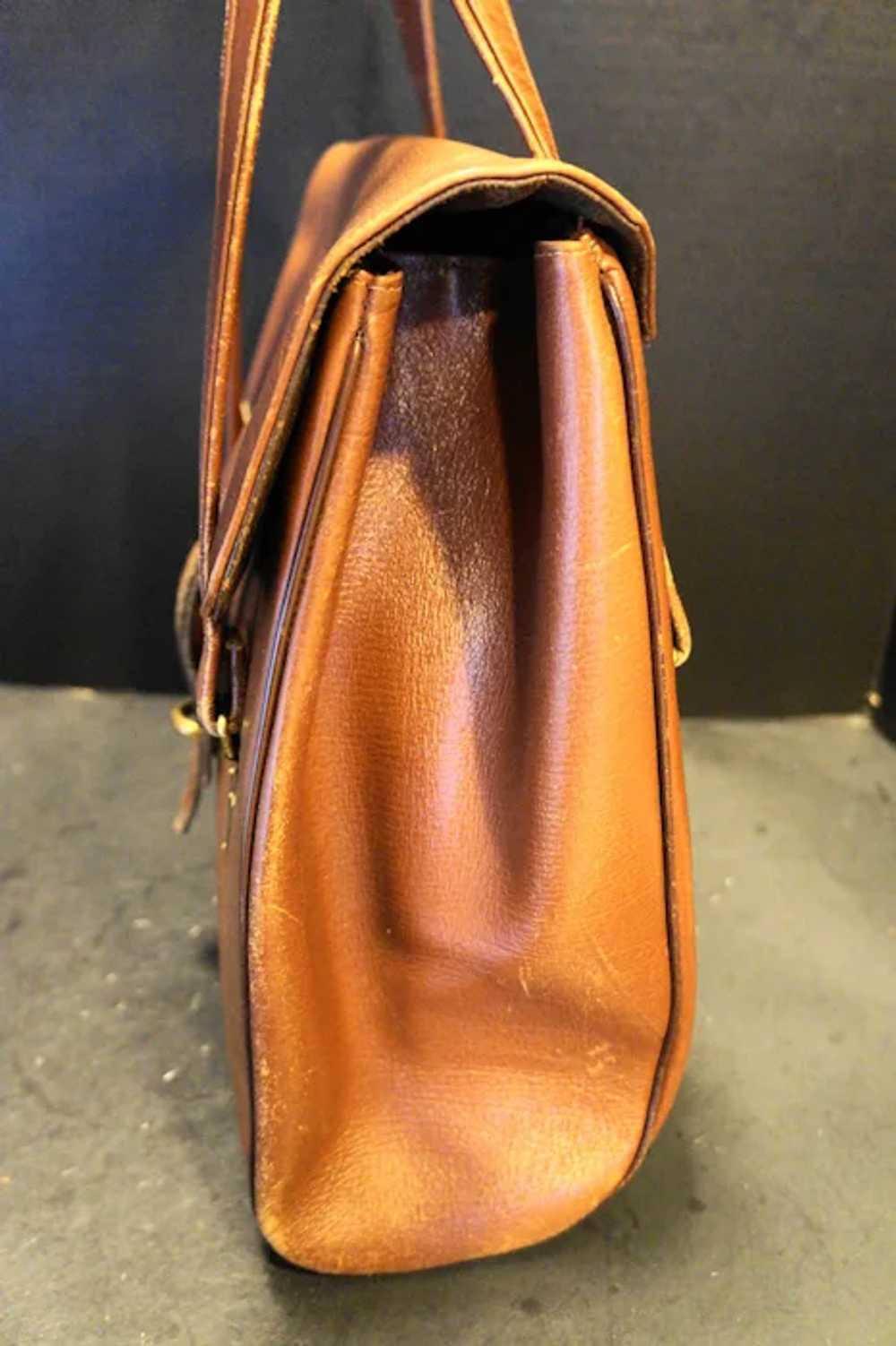 Rolfs Brown Leather Large Saddle Bag Style Purse - image 7