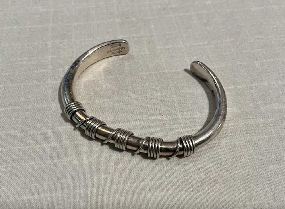 Navajo Sterling Silver Vintage Bracelet - image 4