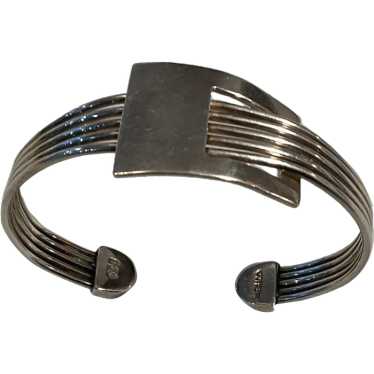 Sterling Vintage Modernist Bracelet - image 1
