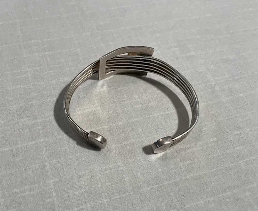 Sterling Vintage Modernist Bracelet - image 4