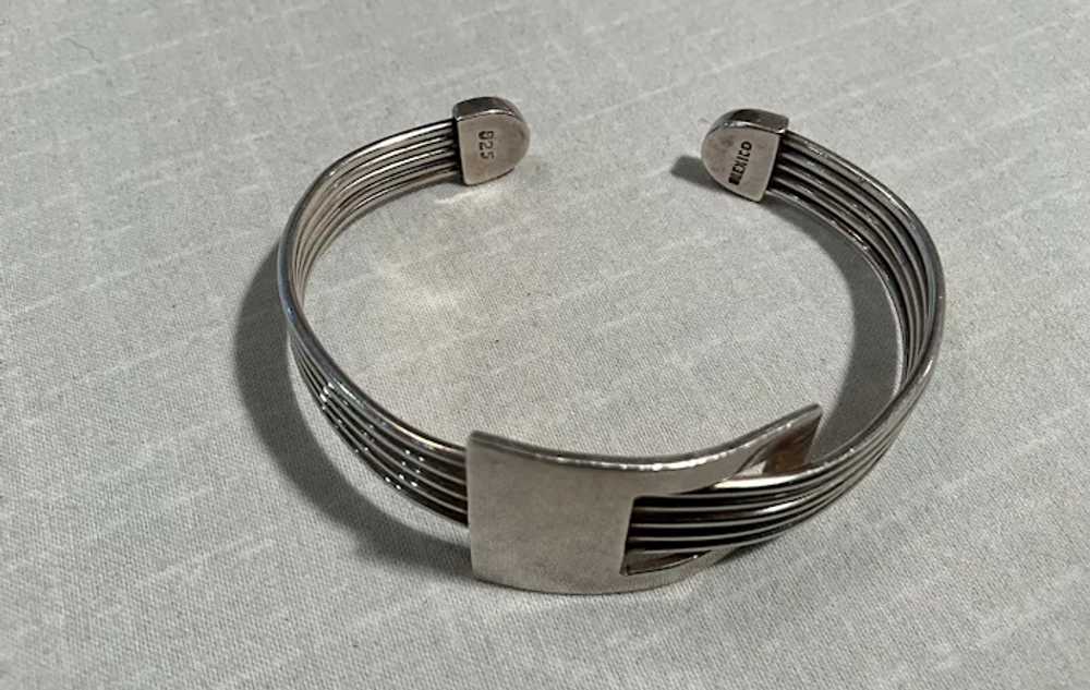 Sterling Vintage Modernist Bracelet - image 6