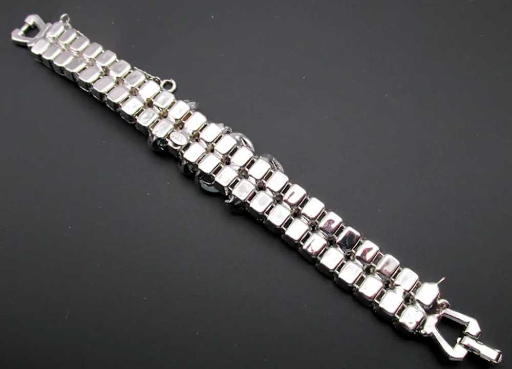 Sparkling 1950s Weiss Crystal Baguette Rhinestone… - image 7