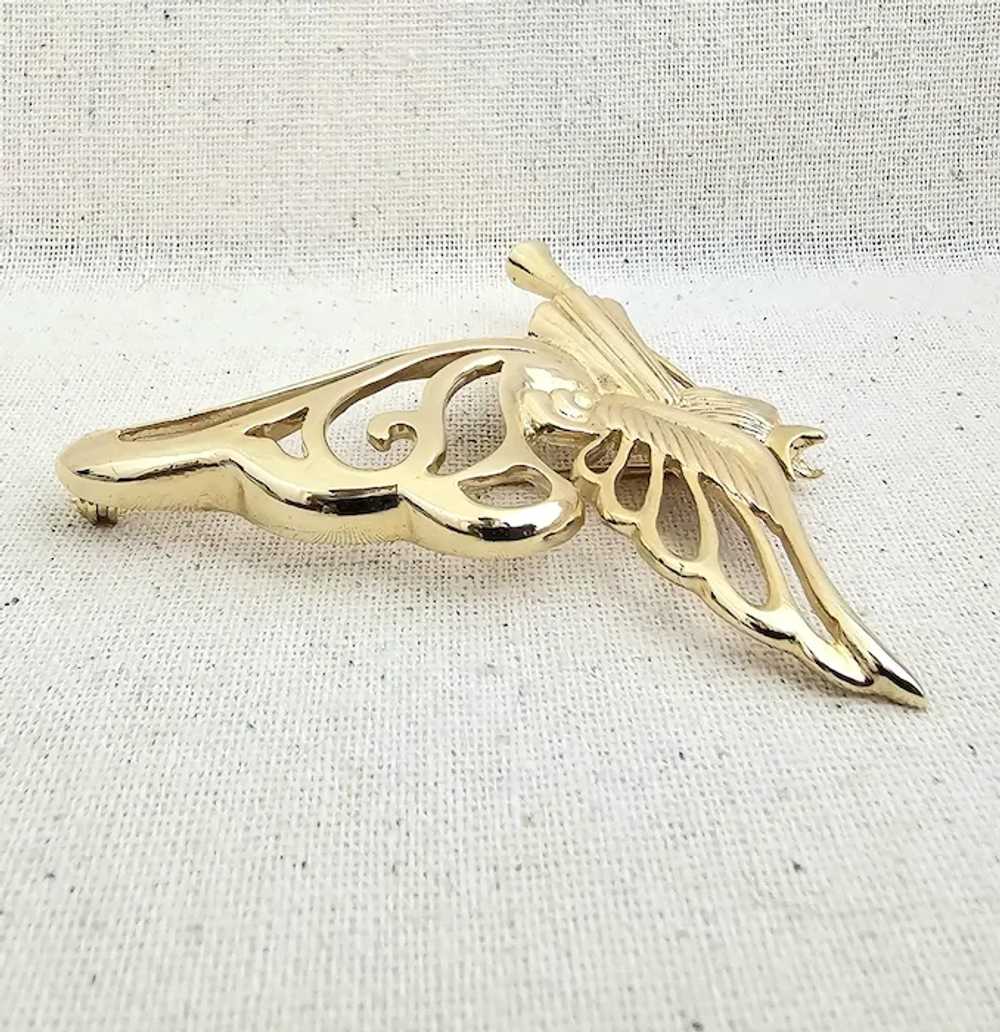 Vintage GIVENCHY Heralding Angel with Trumpet Pin… - image 4