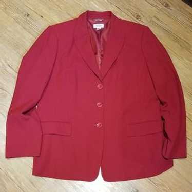 Talbots 3 Button Jacket Beautiful Wool Ruby Color… - image 1