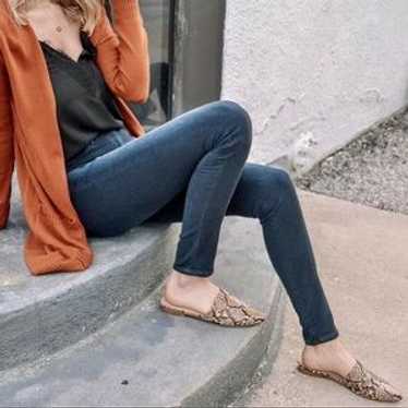 New Steve Madden Python Snake Flats Mule Slides - image 1