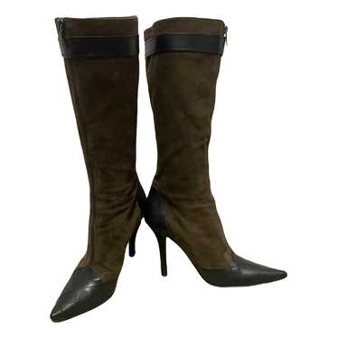Dior Leather buckled boots