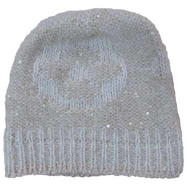 Louis Vuitton LV Monogram Bonnet Beanie Knit Cap Hat Wool Light Blue Auth
