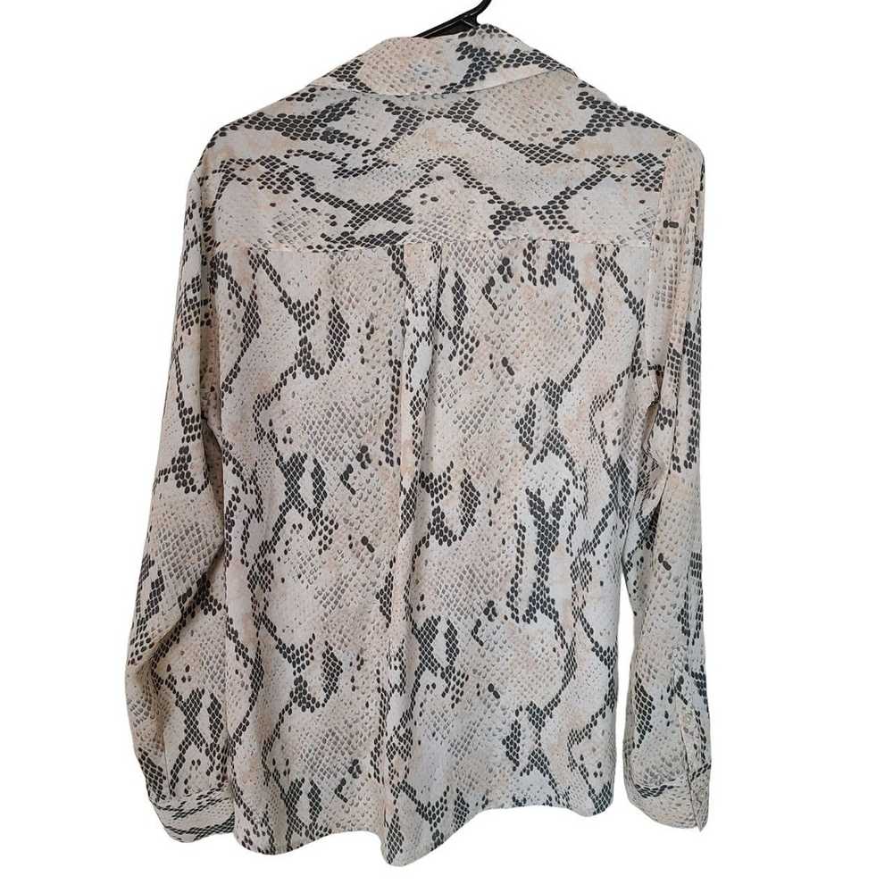 Express Express Womens M Beige Gray Snakeskin Lon… - image 9