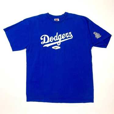 Majestic Los Angeles LA Dodgers Blue T-Shirt Top Clover Boys Youth Large  14-16