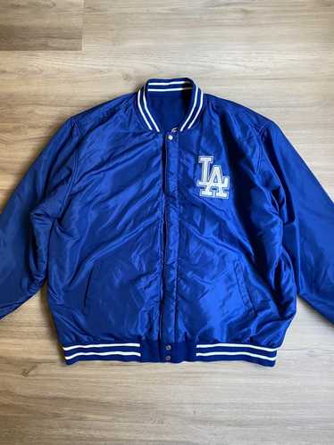 LA Dodgers Varsity Jacket white leather sleeves with blue wool by IW