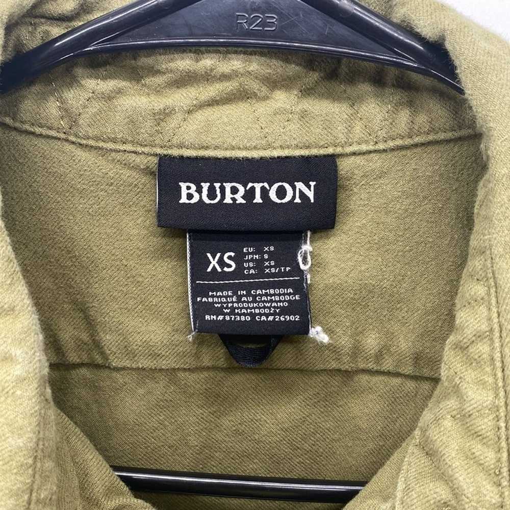 Burton Burton Durable Goods green stiff flannel b… - image 2