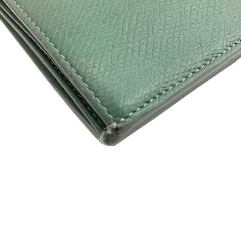 Celine Celine large strap wallet green leather bi… - image 5