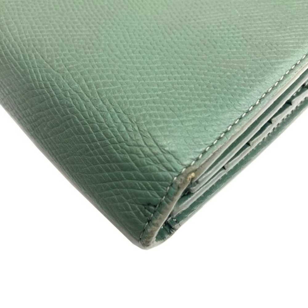 Celine Celine large strap wallet green leather bi… - image 9