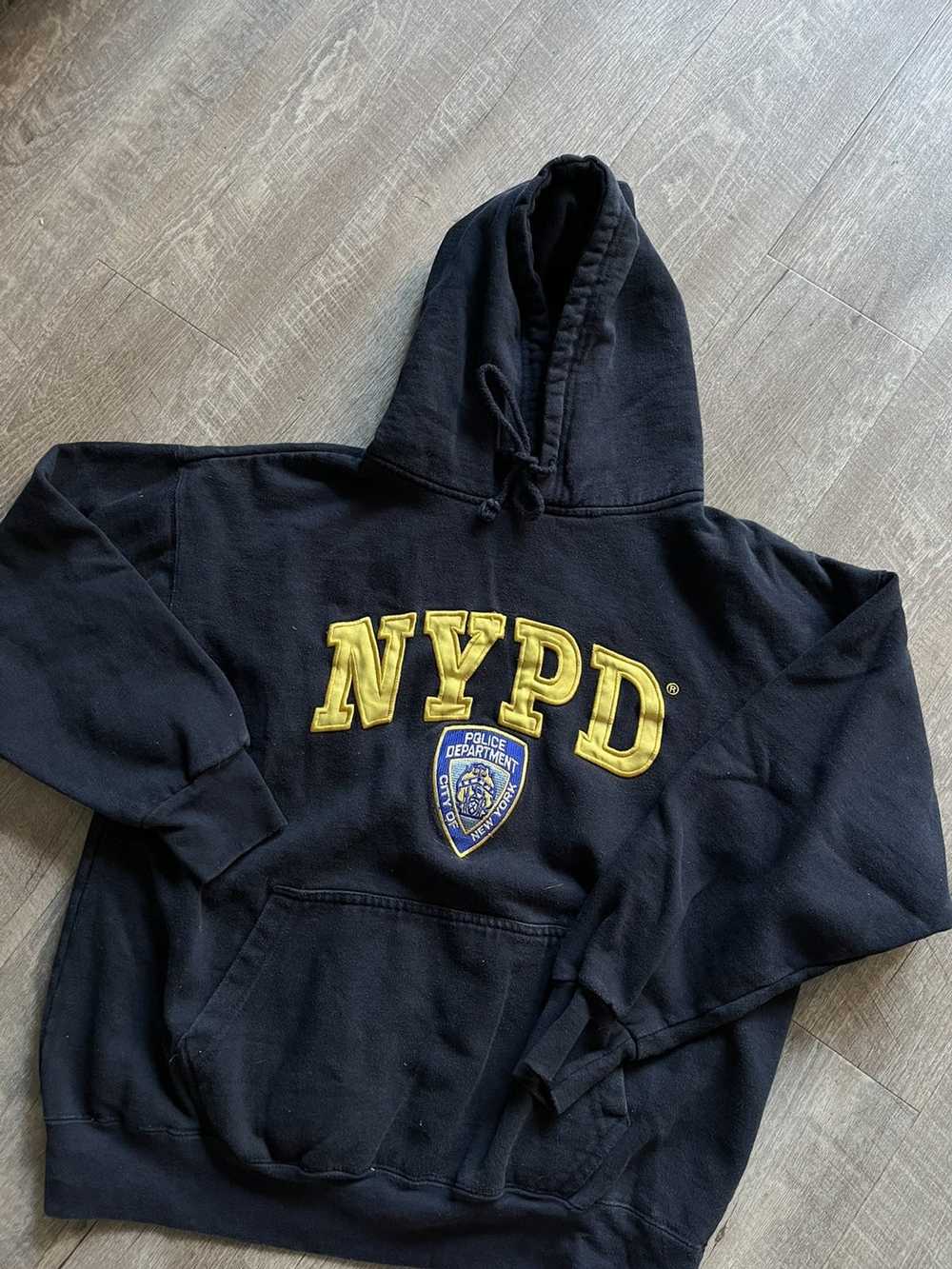 Dave's New York Vintage Logo Hooded Sweatshirt - Storm Blue