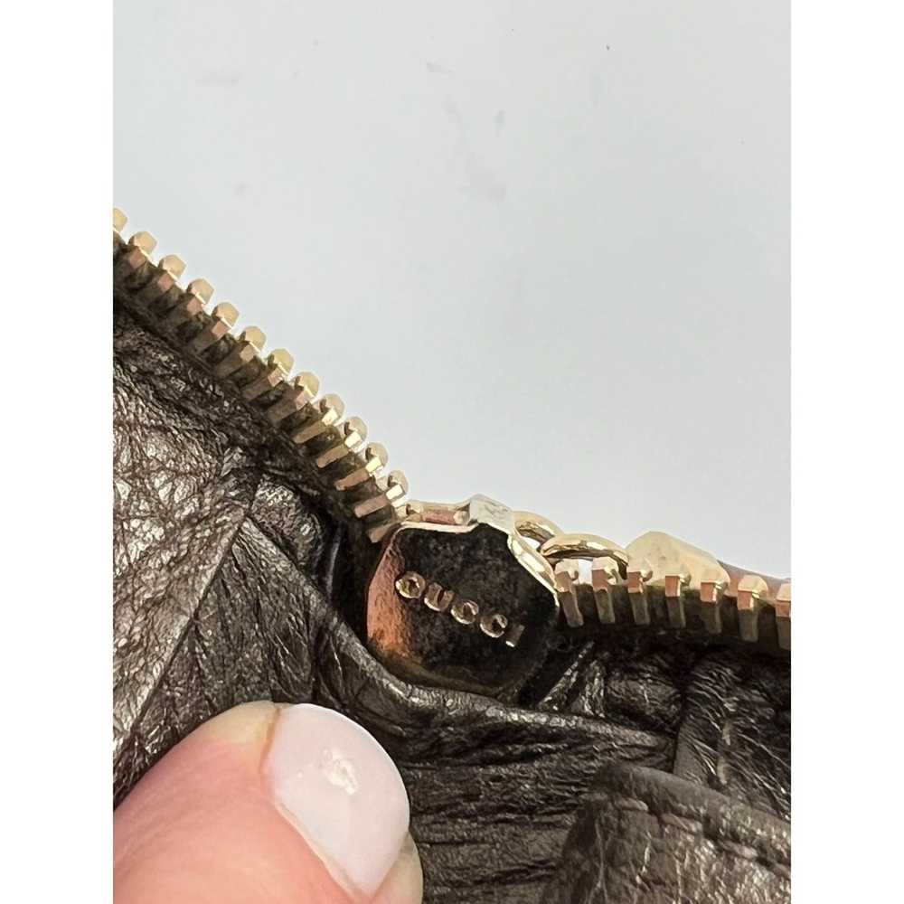 Gucci Gucci Beige Diamante Bamboo Zip around Comp… - image 6