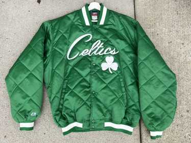 Majestic Vintage Bomber Baseball Jacket Boston Celtics Nba Usa 