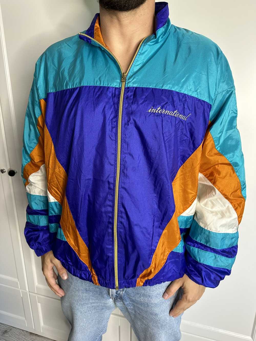 Nike Vintage Nike International Track Jacket Mult… - image 8