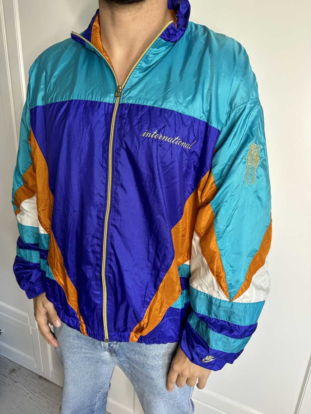 Nike Vintage Nike International Track Jacket Mult… - image 9