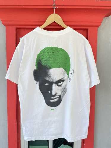 VTG Nike Dennis Rodman Green Hair Big Head T-shirt -  Singapore