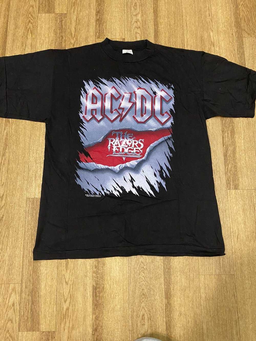 Ac/Dc AC/DC 90s 1990 tour shirt the razon edge - image 1