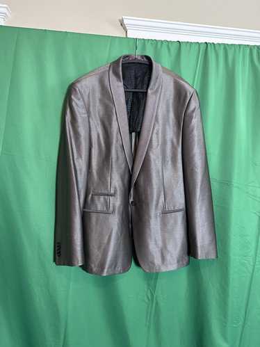 John Varvatos Glossy rounded lapel smoking jacket 