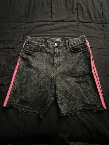 Amiri Amiri Thrasher Neon Pink Denim Shorts