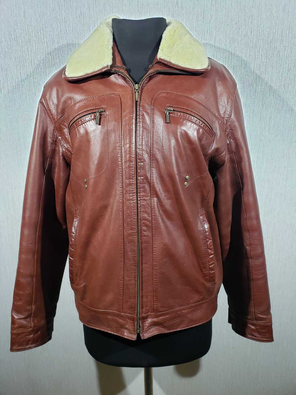 Designer × Movie Reliable brown leather jacket fo… - image 1