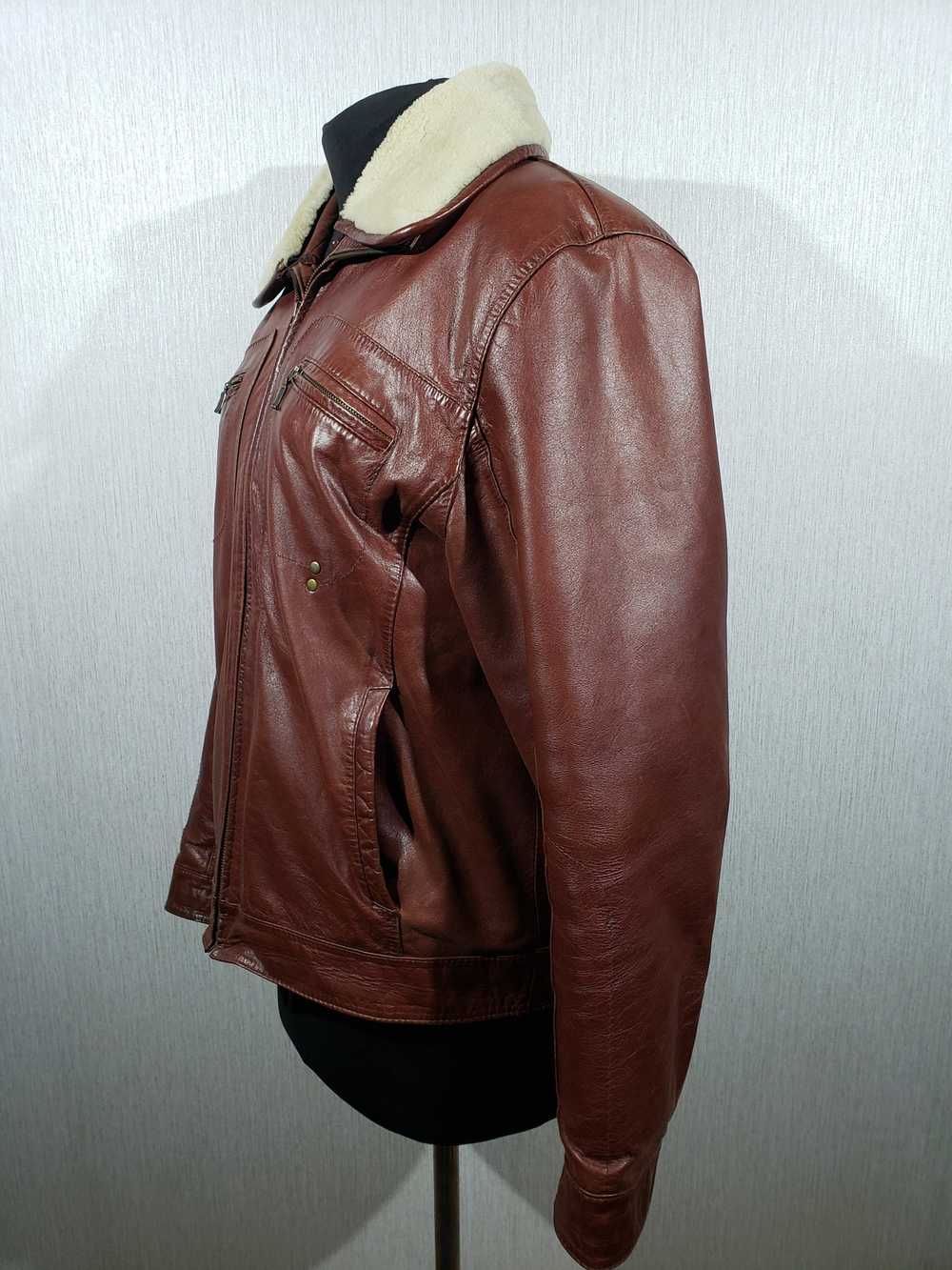 Designer × Movie Reliable brown leather jacket fo… - image 2