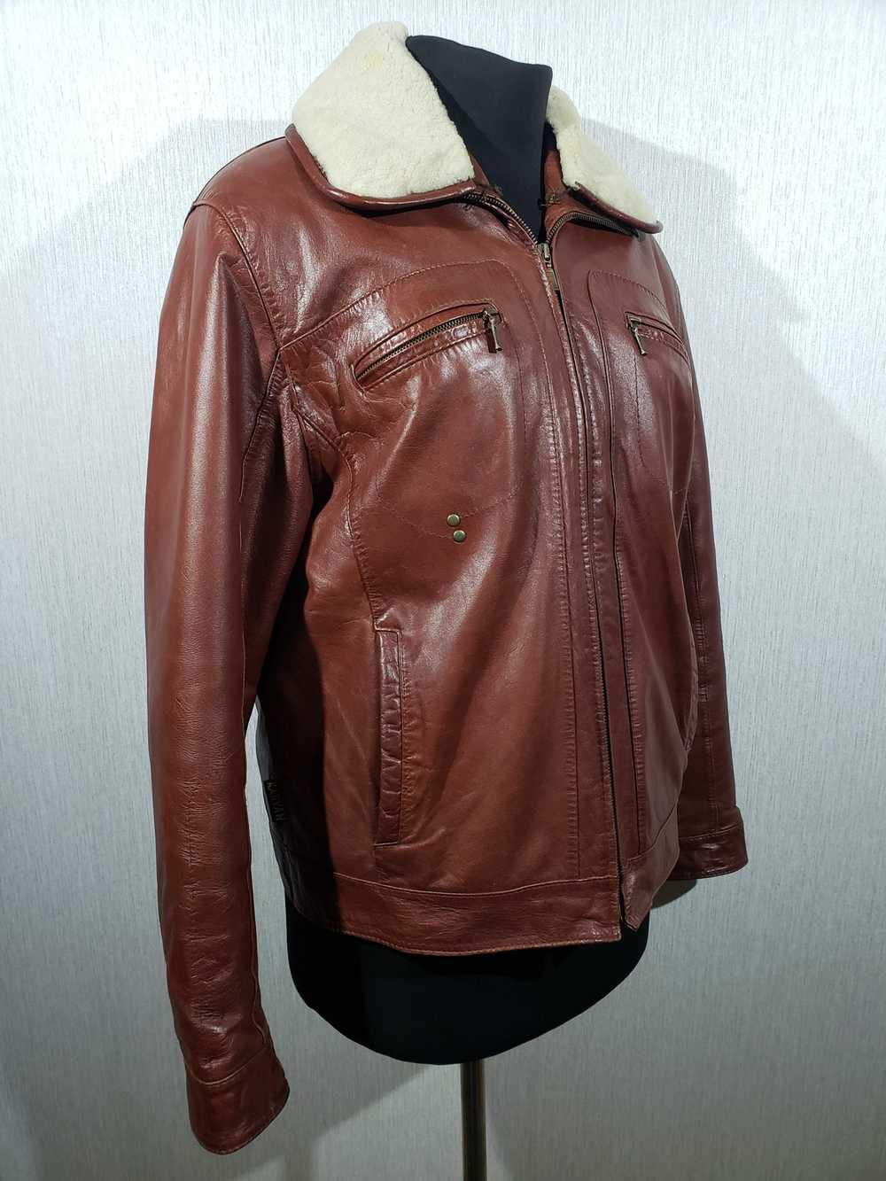 Designer × Movie Reliable brown leather jacket fo… - image 3