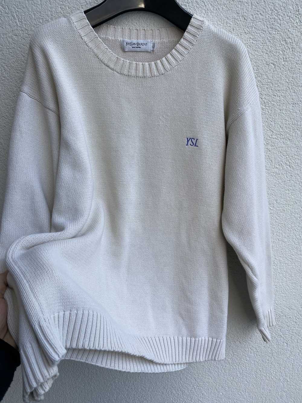 Yves Saint Laurent Beige YSL Knit Sweater - image 11