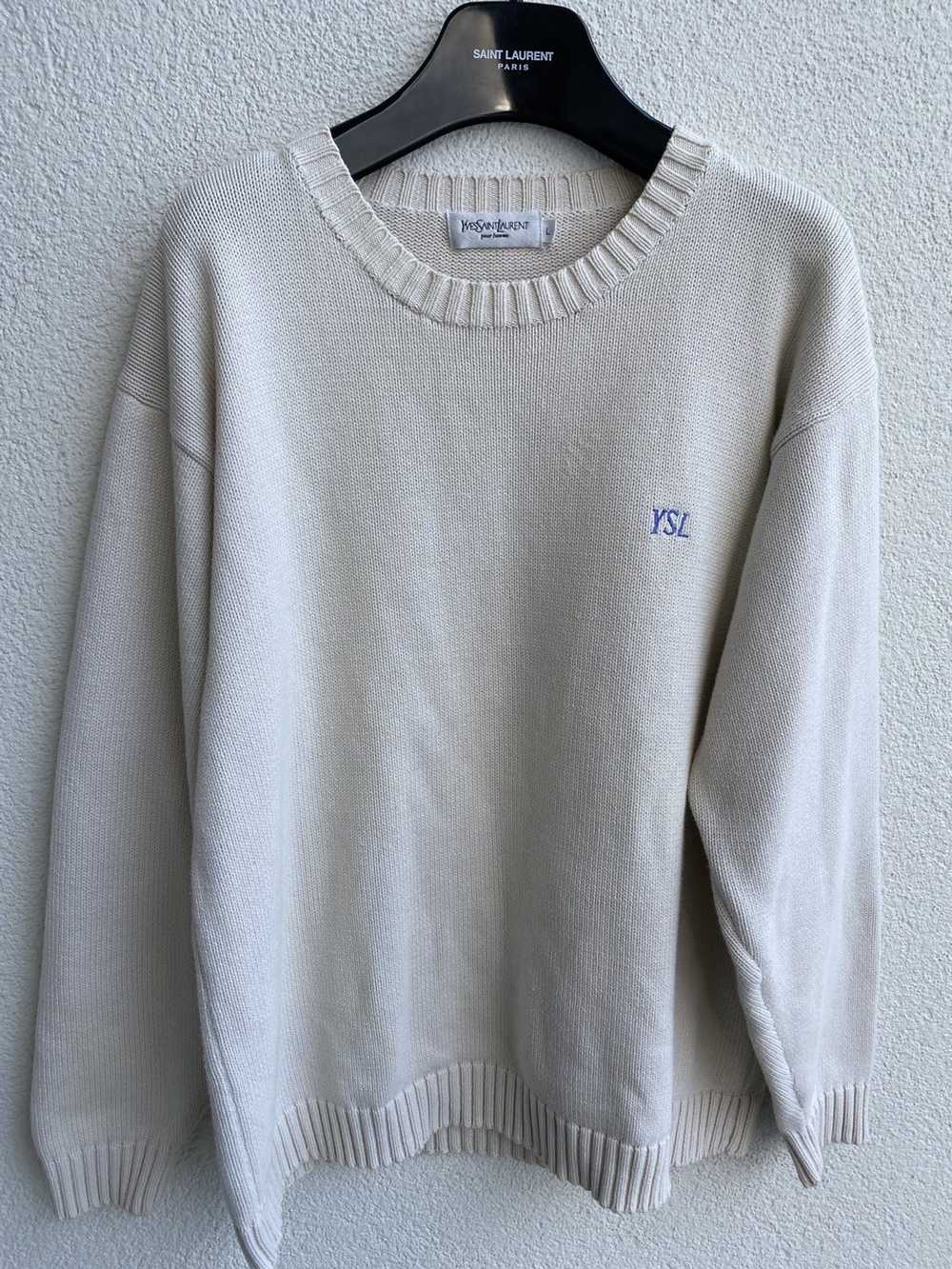 Yves Saint Laurent Beige YSL Knit Sweater - image 6