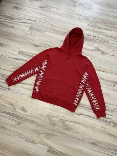 Men’s SUPREME Red Embroidered Logo Hoodie M & Jogger Trousers S Tracksuit  Set