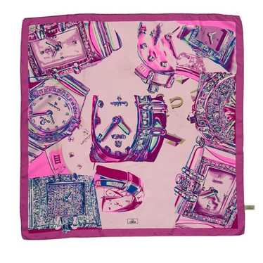 Omega OMEGA Pink Watches Silk Scarf 33.5’’/ 33.5’’