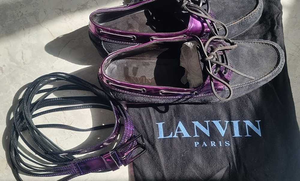 Lanvin RARE RUNWAY boat shoes and belt - image 7