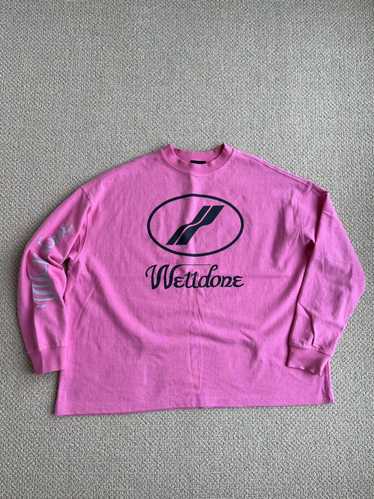 WE11DONE WE11DONE PINK WD PRINT LOGO LONG SLEEVES