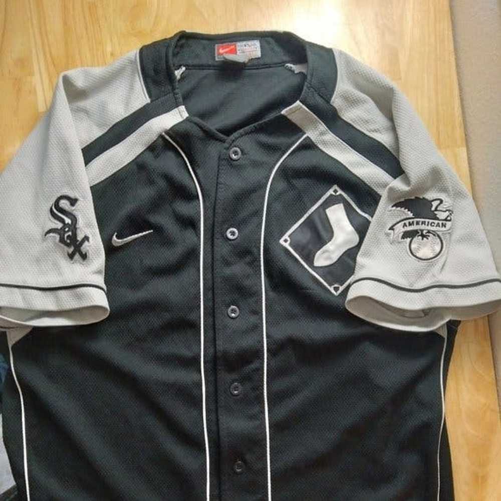 Vintage Nike Baseball Style Jersey Striped Black And White Outerwear S – F  As In Frank Vintage