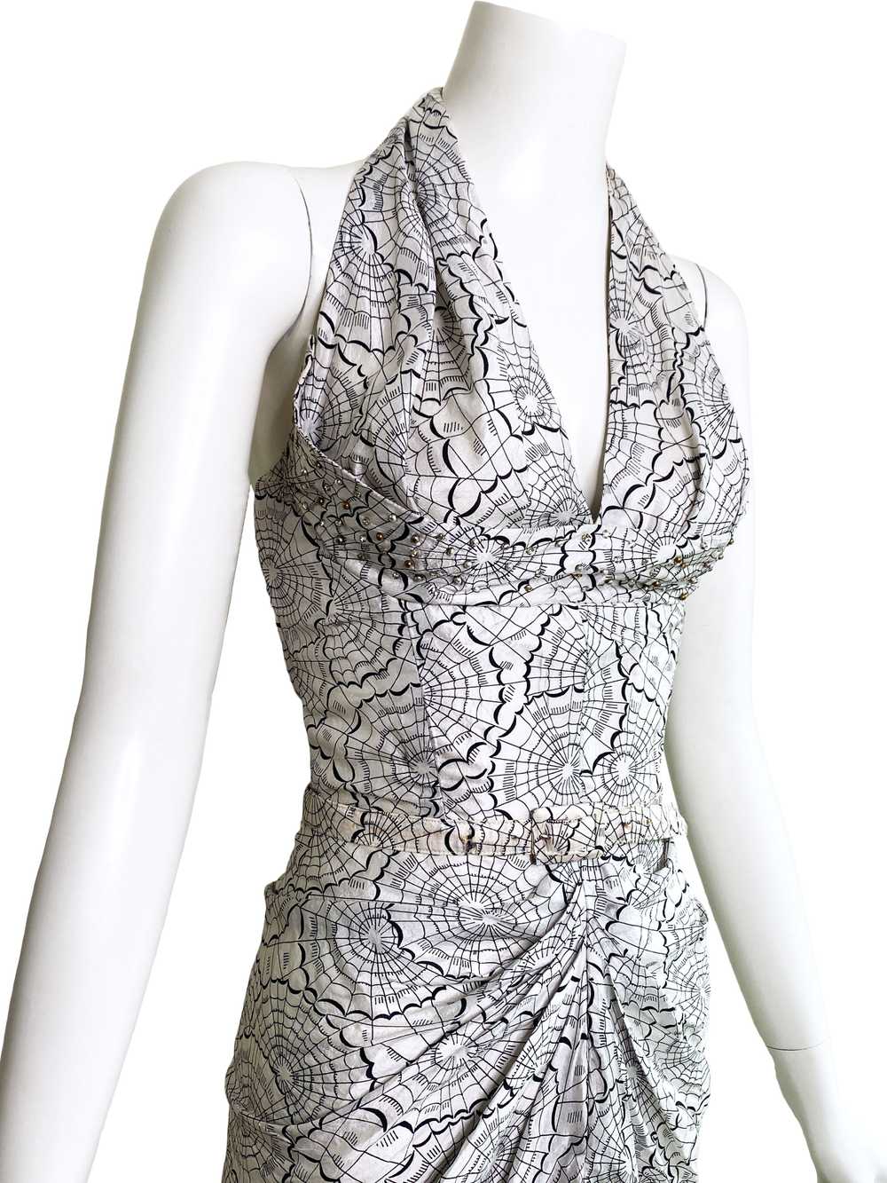 1950s Spiderweb Print Wiggle Dress - image 2