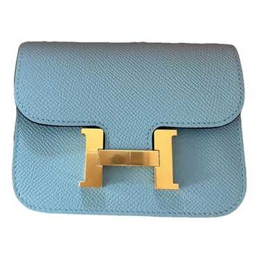 Hermès Constance Slim Wallet Evercolor Blue France