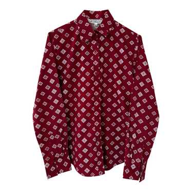 Provencal shirt - Provençal burgundy cotton blouse - image 1