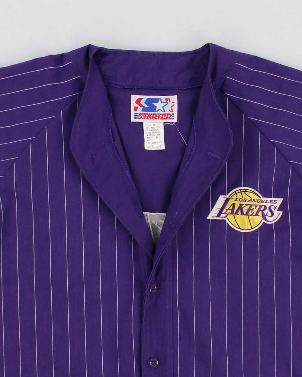 NBA x Los Angeles Lakers Starter Pinstripe Baseba… - image 3