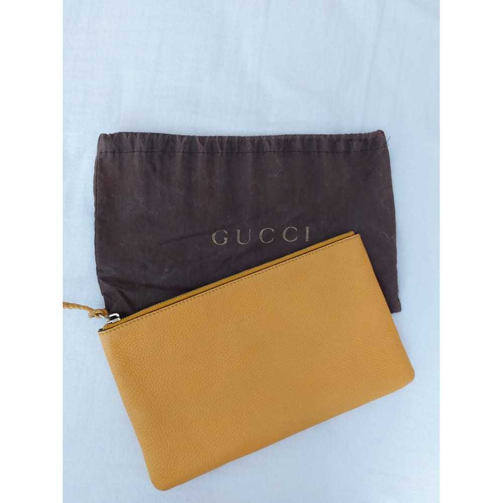 Gucci Bamboo leather clutch bag - image 4