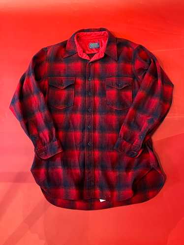 80’s Red & Black Pendleton Flannel - image 1
