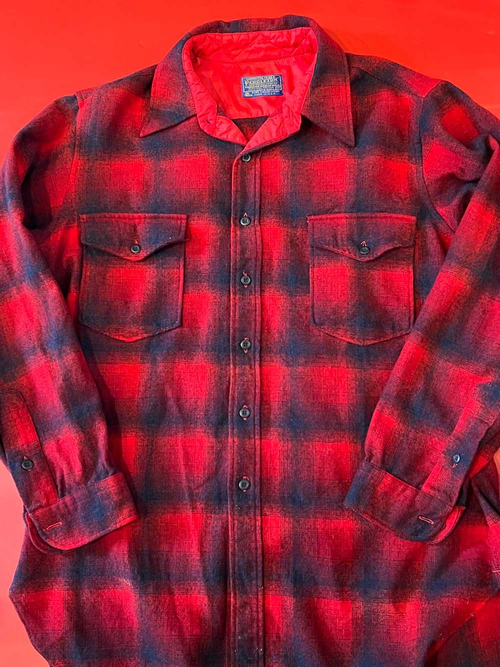 80’s Red & Black Pendleton Flannel - image 2