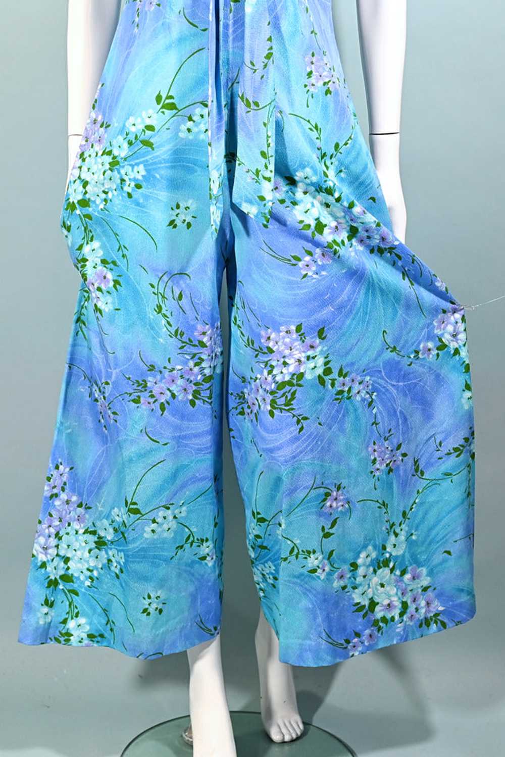 Vintage 60s/70s Hawaiian Maxi/Jumpsuit/Palazzo Pa… - image 9